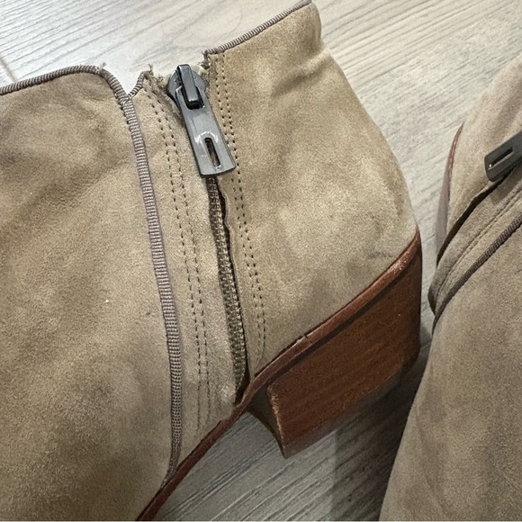 Sam Edelman Women’s Size 8.5 Ankle Boots Petty Putty Suede Bootie Beige Shoe - Picture 7 of 11